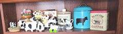 Pickers Lot Home Decor Cows Tins Ceramic Figures