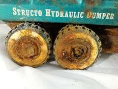 2 Vintage Pressed Steel Toy Trucks Structo Dump