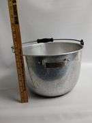 Vintage Large Century Aluminum Ware Pot No Lid Wood handle Blk #2