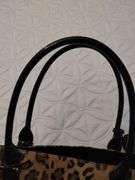 Ralph Lauren Hand Bag Leopard Cheetah Print Gold Metal Tag