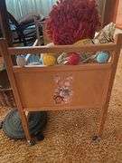 LOT Vintage Baby Dolls Doll Crib+ Schoolhouse Hooks Coat Rack