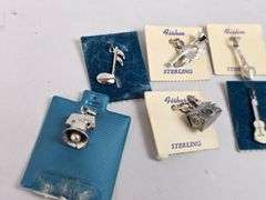 Vintage Sterling Charm Lot New Music Guitar Trumpet