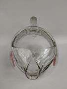 MCM Clear Glass Pitcher W/Cherries & 8 Juice Glasses