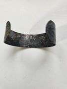 Sterling Hinge Bracelet & Salt Peppers + Unmarked Engraved Cuff