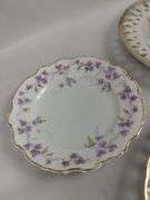 LOT 6 Antique Plates Floral Japan