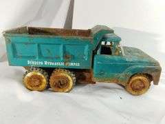2 Vintage Pressed Steel Toy Trucks Structo Dump