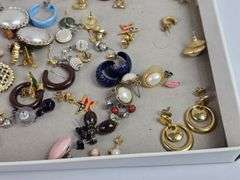Earring LOT Clip On Pierced Most are Pairs