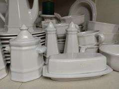 Over 50 Pcs Pfaltzgraff Heritage Stoneware White Dish Dinner Lunch Plates Bowls Serving