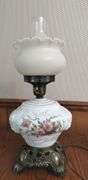 Phoniex Table Electric Oil Lamp Style Table Milk Glass Wild Rose GWTW-ish