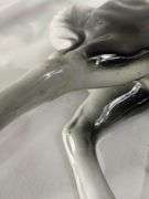 Ceramic Horse Black and White Japan *Repaired :(