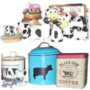 Pickers Lot Home Decor Cows Tins Ceramic Figures