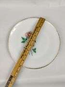 Vintage Fire King Rose Plate + 2 Pink Bud Vases