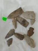 LOT Primitive Mixed Arrow Heads Indiana Native American