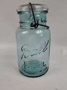 LOT 3 Antique Blue Ball Jars