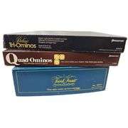 LOT 3 Games Tri-Onimos Quad-Onimos Domino Games Trivial Pursuit