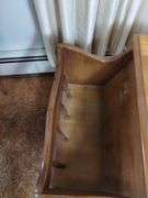 Midcentury Colonial End Table Magazine Rack