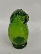 Vintage Pilgrim Glass Green Owl 4.5" Tall