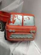 Vintage IDEAL Red Truck Toy Hauler Plastic