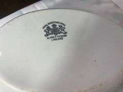LOT Vintage Mixing Bowls Brown Glazeware Yellow Clover Alfred Meakin Oval Dishes