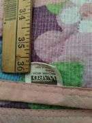 Lot Mid Century Flowers Avocado Green Pink Bedspread +