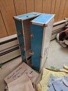 Vintage CASS Doll Trunk Blue Poodles + Clothes Apron