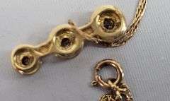 10KT Gold Necklace 14KT Charm Earring Back + 14KT Stud