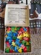 Vintage Teddy Bear Throw Blanket + Candyland BINGO Game IOB