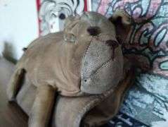 Antique Vintage Leather Mitt Dog Zip Pocket + Sheet Music