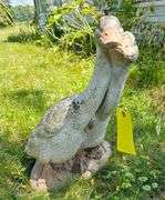 Vintage Pair of Geese Figure Outdoor Garden Henri Studio 1988