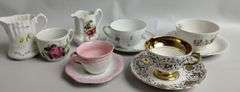 LOT European China Tea Cups Saucers Plates