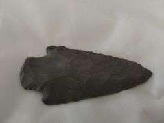 Primitive 4" Stemmed Arrow Head Indiana Native American