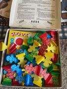 Vintage Teddy Bear Throw Blanket + Candyland BINGO Game IOB