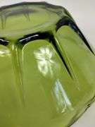 LOT Vintage Avocado Green Glass Vase & Bowls