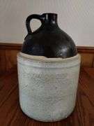 LOT Three Vintage Utility Jugs Crocks Stoneware