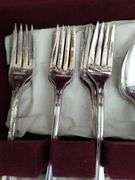 Vintage Flatware 1849 Rogers IS Daffodil Service for 12 + Serving Silverplate
