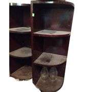 Pair Black Curved Corner Shelves About 30" Approx