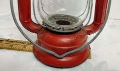 Vintage Dietz Red Metal Lantern Camping Railroad Style