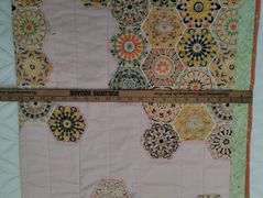 Bed Spread Quilted Blanket BoHo Bright Colors Stitched