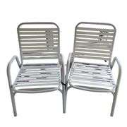 Patio Chairs Steel Tube Plastic Strap