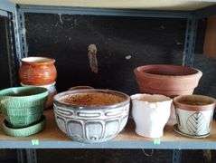 LOT Ceramic Terracotta Planters Vintage New Mixed