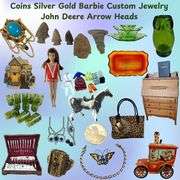 Whonsetler Estate-1960s Barbie Ken Gold Jewelry Local Arrow Heads MCM John Deere