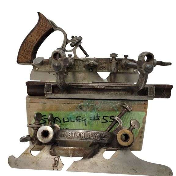 Antique Vintage Stanley 55 Universal Combination Plane & Blades
