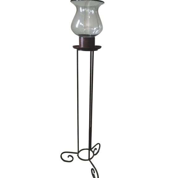 Candle Holder Floor 5FT Rustic Glass Globe