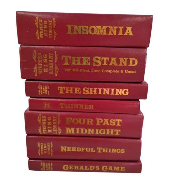 7 1986 Stephen King Library Edition The SHINING Stand Gerald Books Red ...