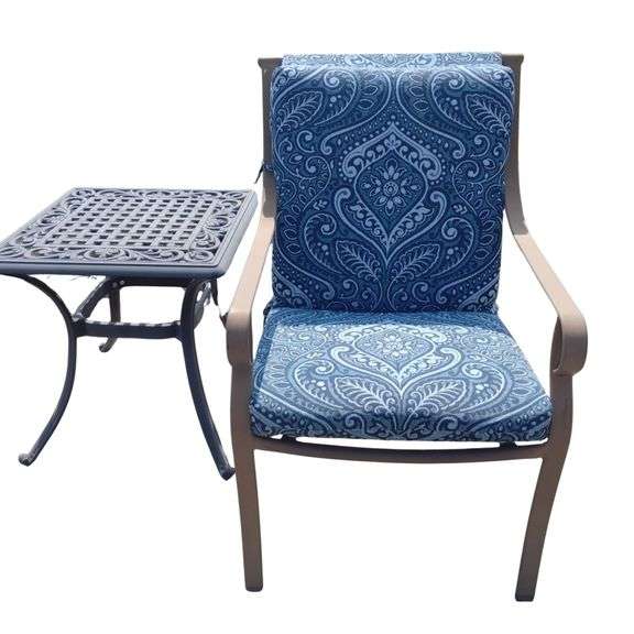 Martha Stewart Living Scroll Design Patio Side Table  & Chair