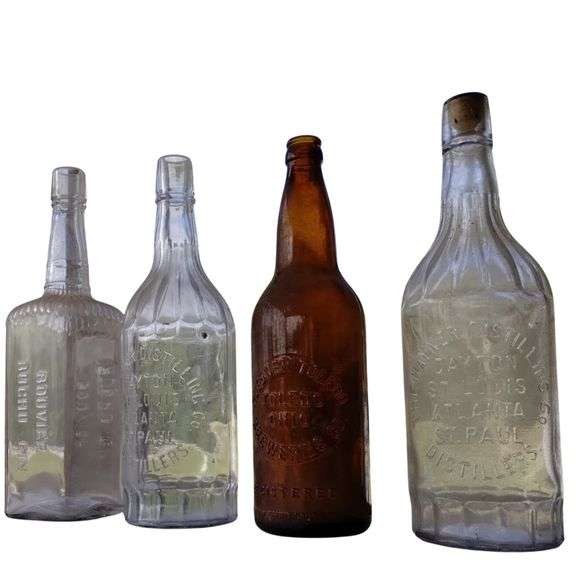 4 Midwest Dug Liquor Bottles Toledo Oh Ind Beer Soda