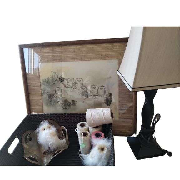 Original Signed Watercolor Painting Owls & More