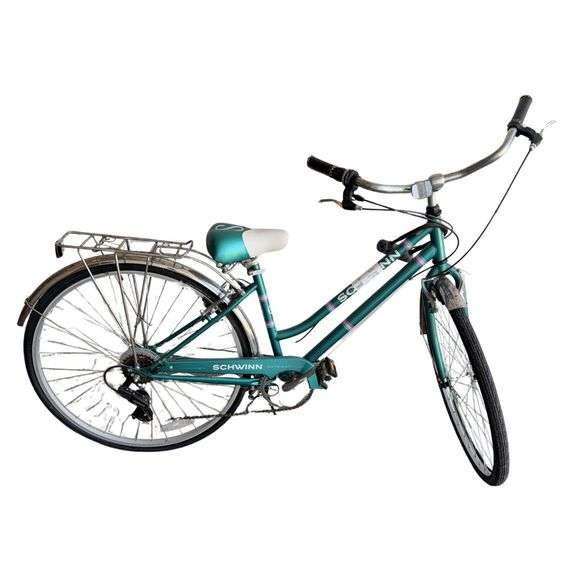 Cycle Store Rack Schwinn Women's Step-Through Hybrid Comfort Bike Rear Rack & Fenders ...