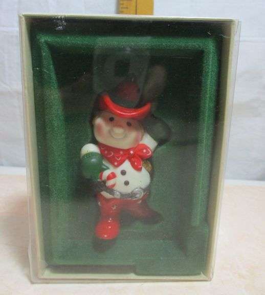 Hallmark 1982 Keepsake Ornament Cowboy Snowman.