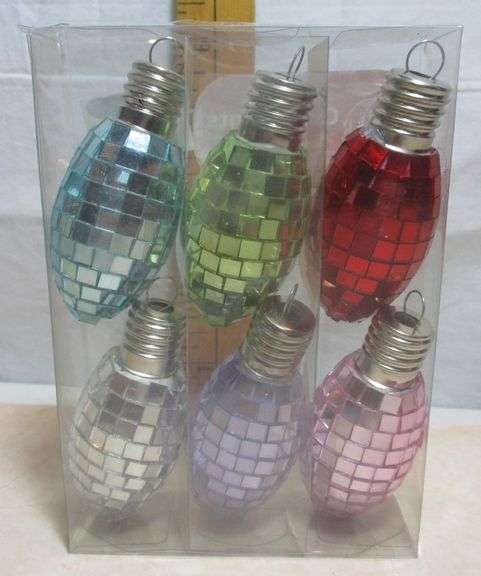 6 PK of Glass Ornaments